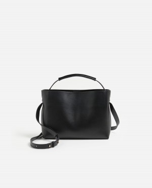 Bolsas Flattered Hedda Midi Handbag Cuero Accessories Negras | ESZDE90545