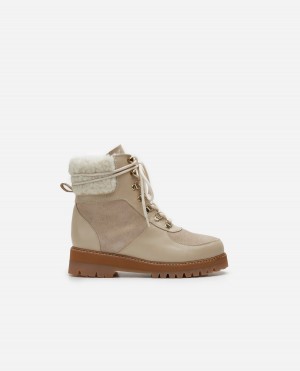 Botas Flattered Linn Cuero/Gamuza Zapatos Blancas | ESJBT84195