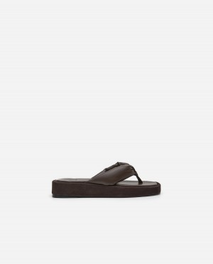 Sandalias Flattered Blair Cuero Zapatos Marrones | BESSO33338