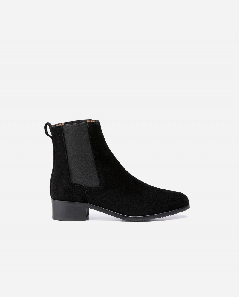 Botas Flattered Lucile Gamuza Zapatos Negras | ESJBT49636