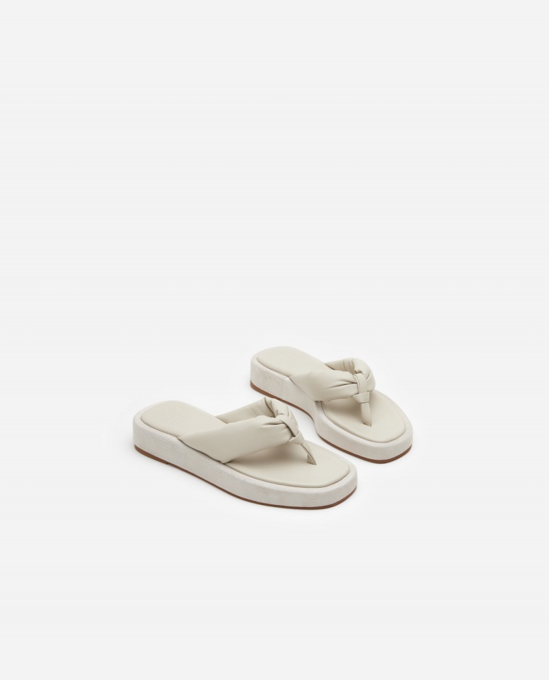 Sandalias Flattered Blair Cuero Zapatos Blancas | MESHR97163