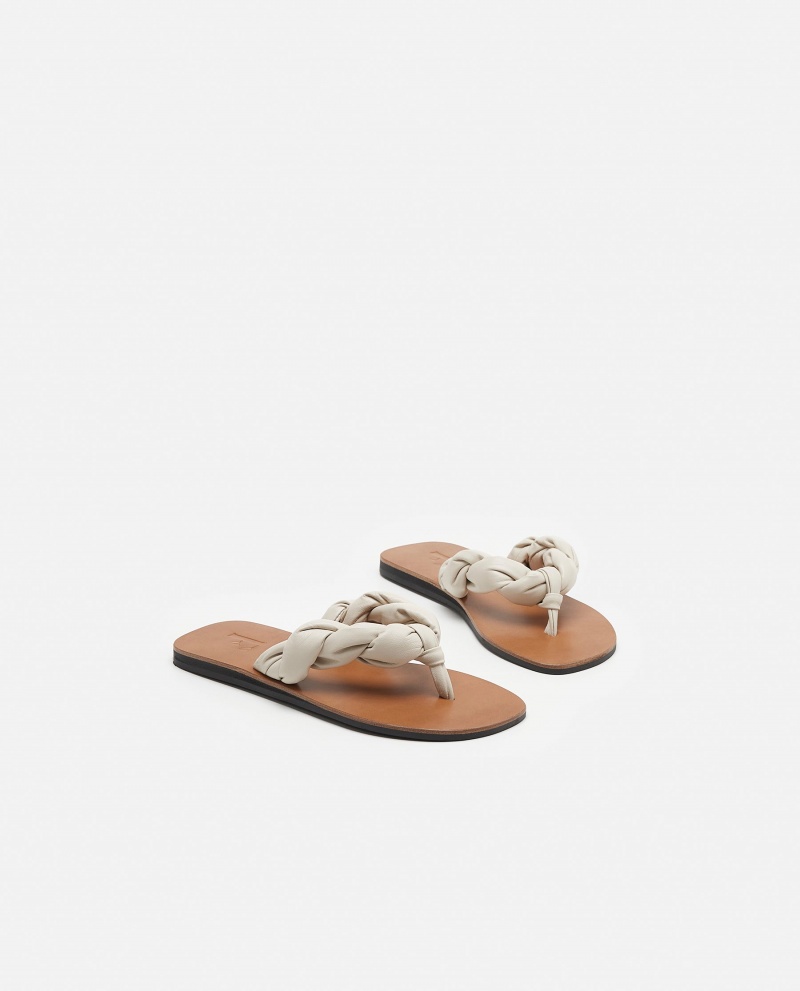 Sandalias Flattered Blanche Cuero Zapatos Blancas | XESGW75528