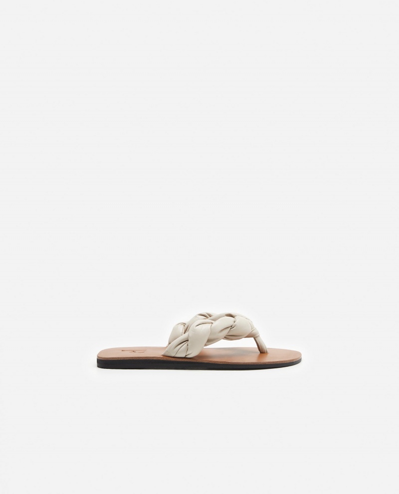 Sandalias Flattered Blanche Cuero Zapatos Blancas | XESGW75528