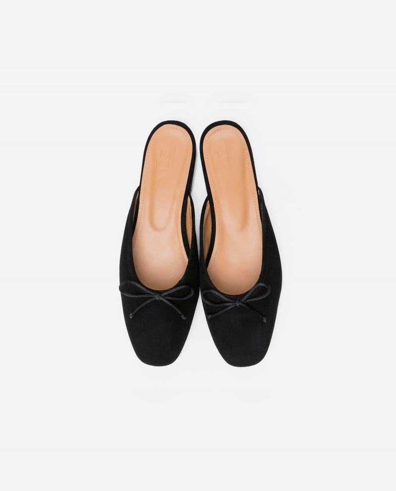 Sandalias Flattered Malva Gamuza Zapatos Negras | ESQAV90788