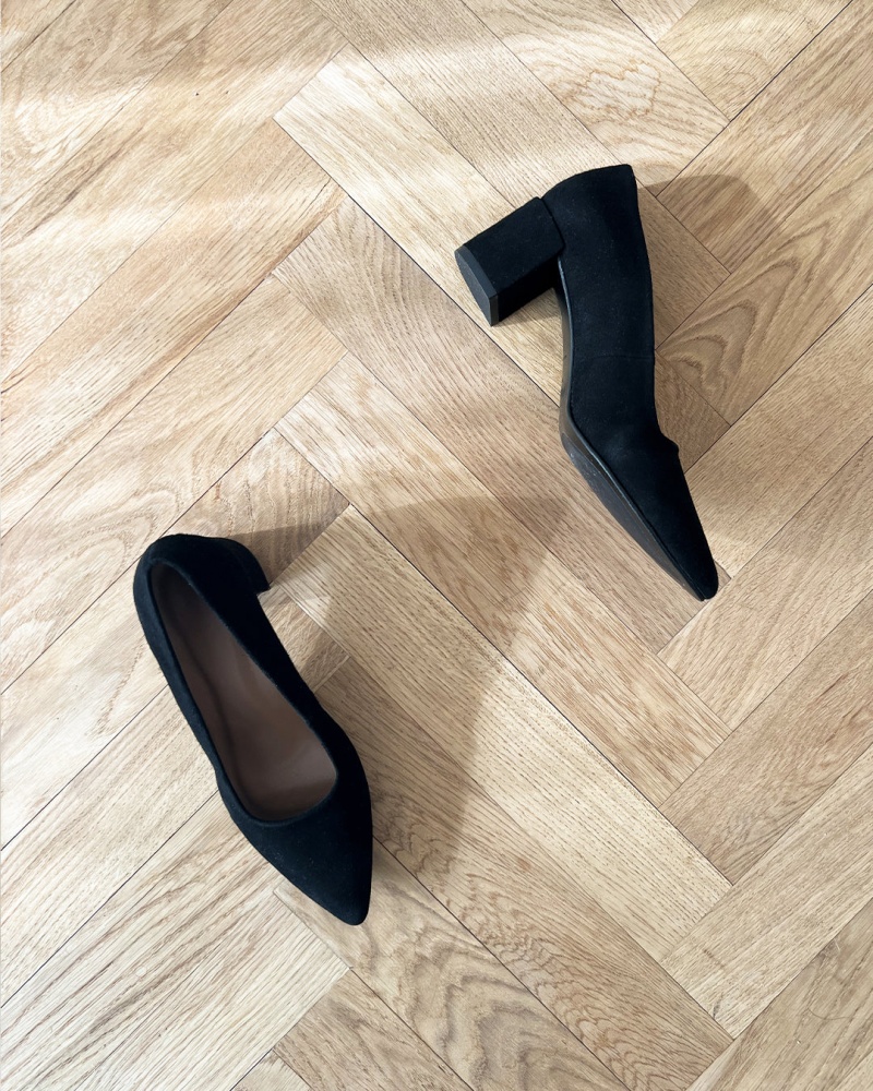 Tacones Flattered Alison Gamuza Zapatos Negras | SESNY97165