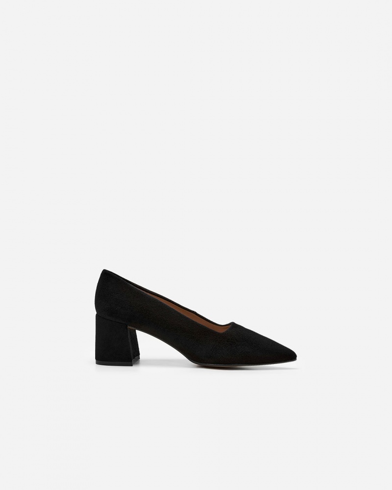 Tacones Flattered Alison Gamuza Zapatos Negras | SESNY97165