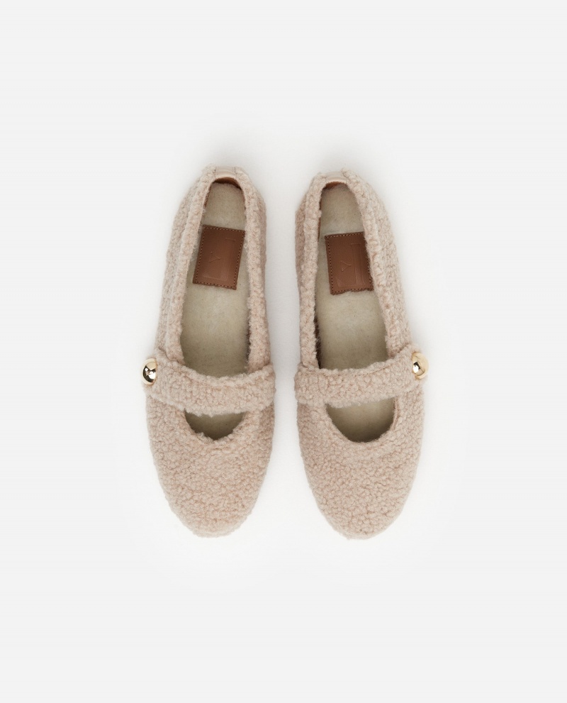 Zapatos Inside Flattered Norah Teddy Zapatos Beige | YESVQ79653